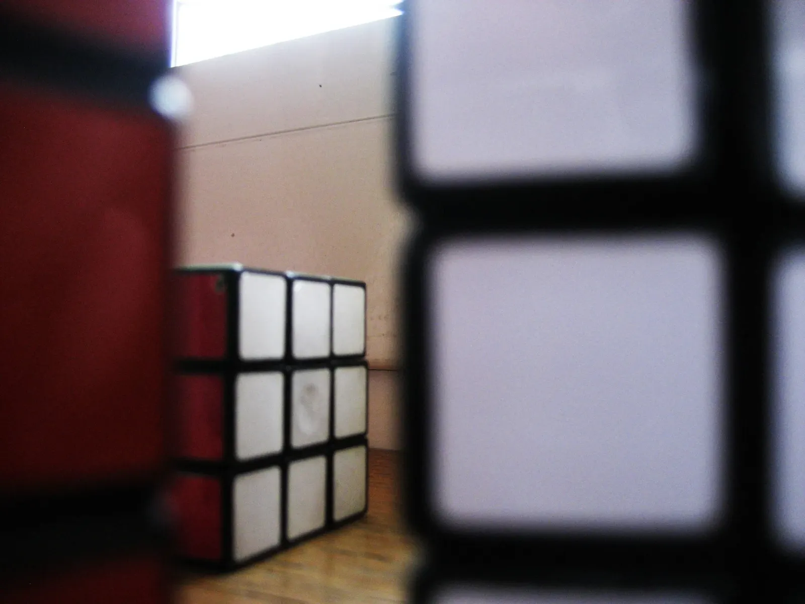 Close-up of puzzle cubes with soft focus
